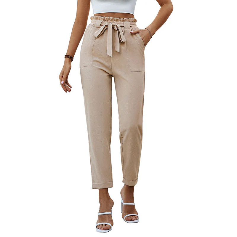 Damen Bequeme High-Waist Pants mit Taillengürtel Heidi-Mode - Image 5