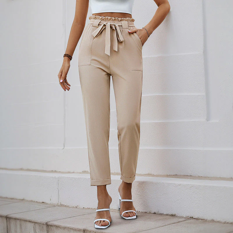 Damen Bequeme High-Waist Pants mit Taillengürtel Heidi-Mode - Image 6
