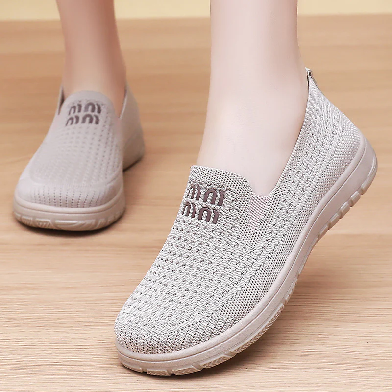 Damen Bequeme Komfort-Sneakers mit atmungsaktivem Strickdesign Heidi Mode - Image 2