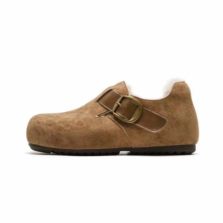 Damen Bequeme Lederschuhe mit modischer Knopfdetail Heidi Mode - Image 7