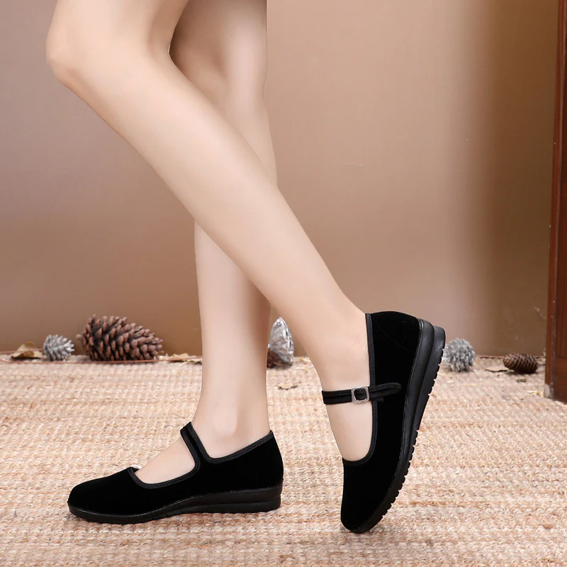 Damen Bequeme Mary Jane Schuhe mit verstellbarem Riemen Heidi Mode - Image 3