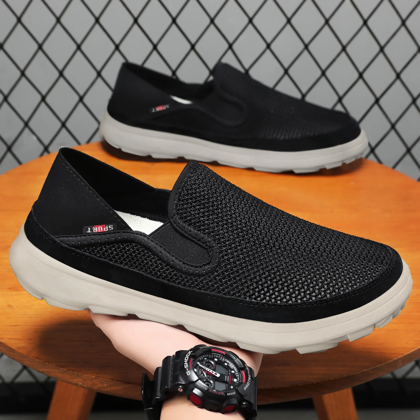 Damen Bequeme Mesh-Slipper mit elastischem Einstieg und dämpfender Sohle Heidi Mode - Image 3