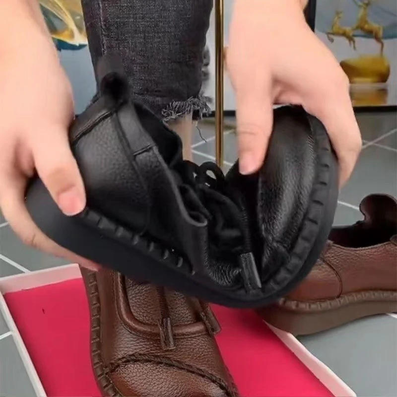 Damen Bequeme Mokassins mit Kunstleder und individueller Schnürung Heidi Mode - Image 4