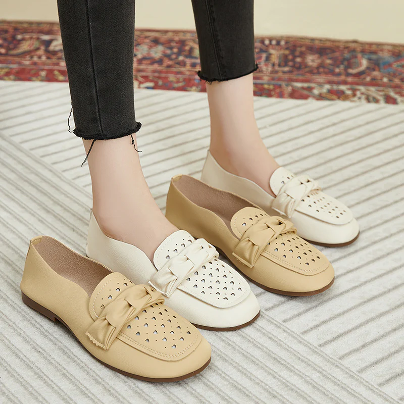 Damen Bequeme Mokassins mit modischem Schnallen-Design Heidi Mode