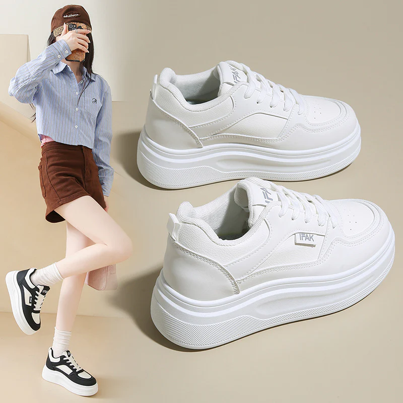 Damen Bequeme Plateau Sneakers mit hervorragender Dämpfung und atmungsaktivem Obermaterial Heidi Mode