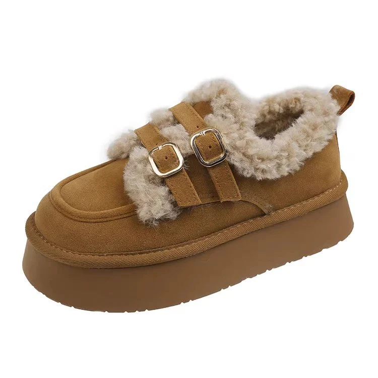 Damen bequeme Platformsneaker mit modischem Flauscheinsatz und elegantem Doppelklettverschluss Heidi Mode - Image 5