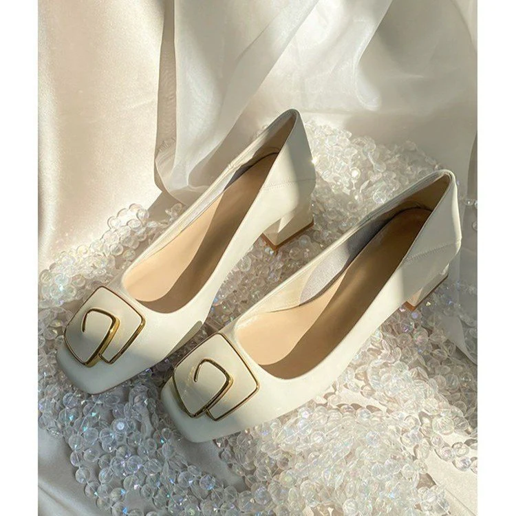 Damen Bequeme Pumps mit Stilvollem Schnallen-Detail Heidi-Mode