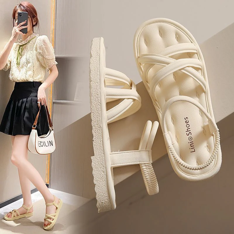 Damen bequeme Sandalen mit elastischem Riemensystem Heidi Mode - Image 3