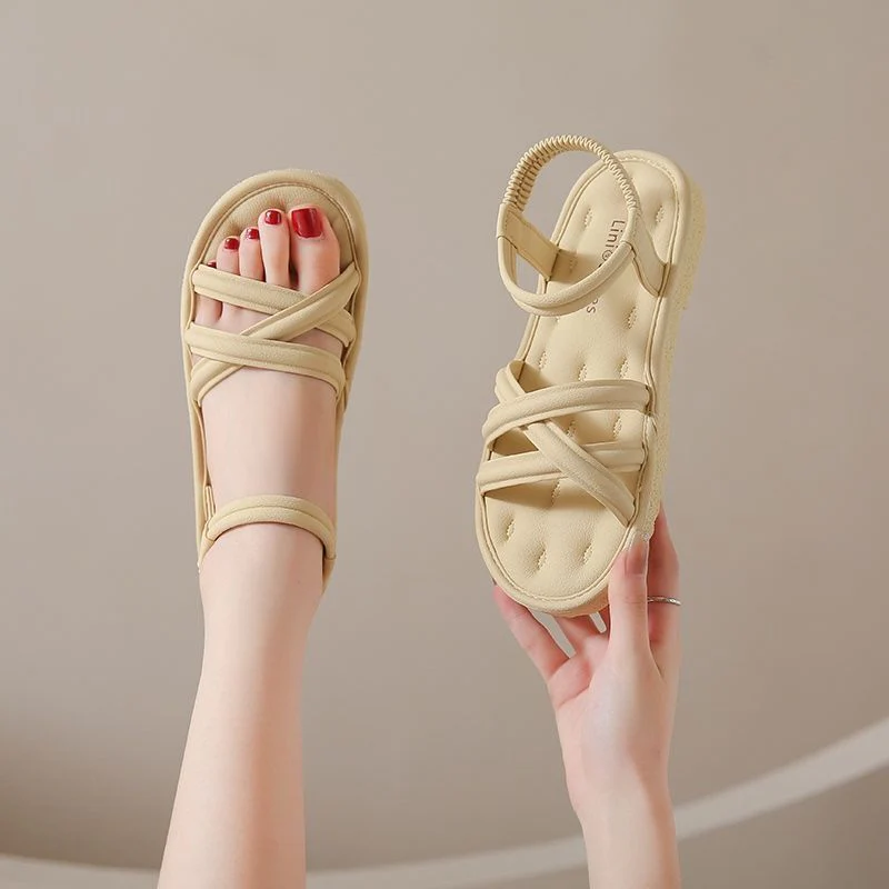 Damen bequeme Sandalen mit elastischem Riemensystem Heidi Mode - Image 4