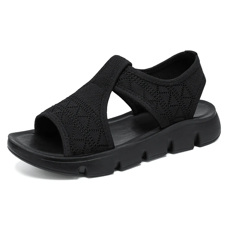 Damen Bequeme Sandalen mit elastischen Riemen und rutschfester Sohle Heidi Mode - Image 4