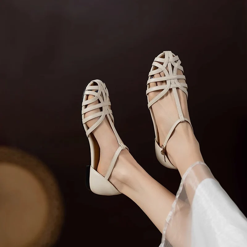 Damen Bequeme Sandalen mit offenem Zehenbereich und elegantem Riemchen-Design Heidi Mode - Image 4