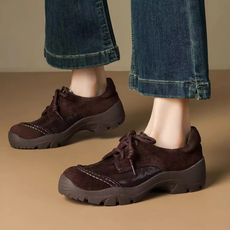 Damen Bequeme Schnürschuhe mit robustem Profil und anatomischer Fußbettung Heidi Mode - Image 7
