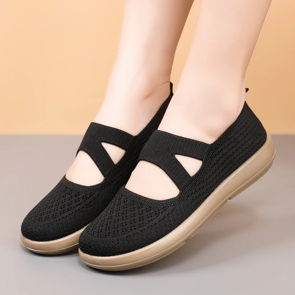 Damen Bequeme Slip-On City-Sneaker mit atmungsaktivem Obermaterial Heidi Mode
