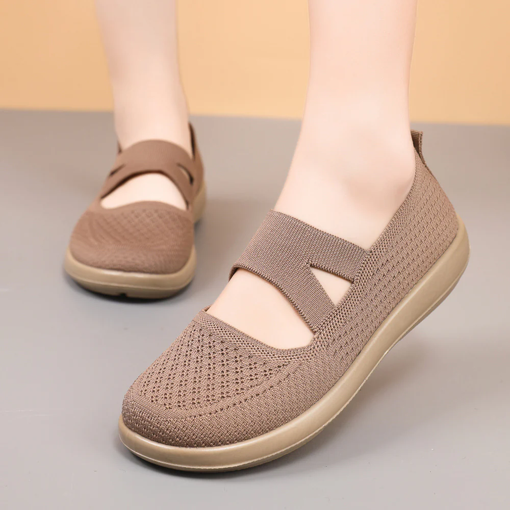 Damen Bequeme Slip-On City-Sneaker mit atmungsaktivem Obermaterial Heidi Mode - Image 3