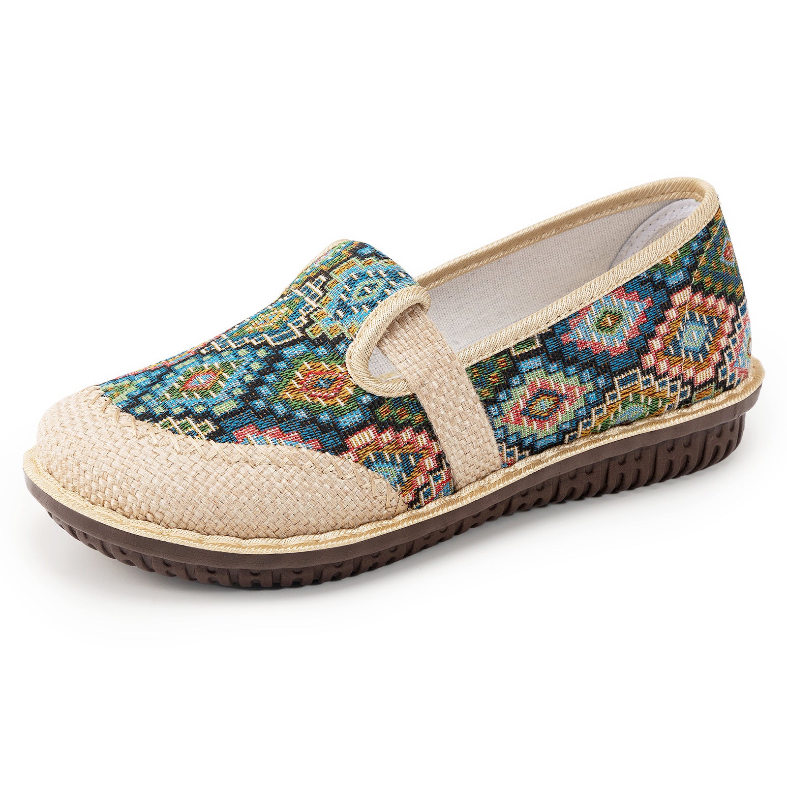 Damen Bequeme Slip-On Clogs mit buntem Jacquard-Muster Heidi Mode - Image 4