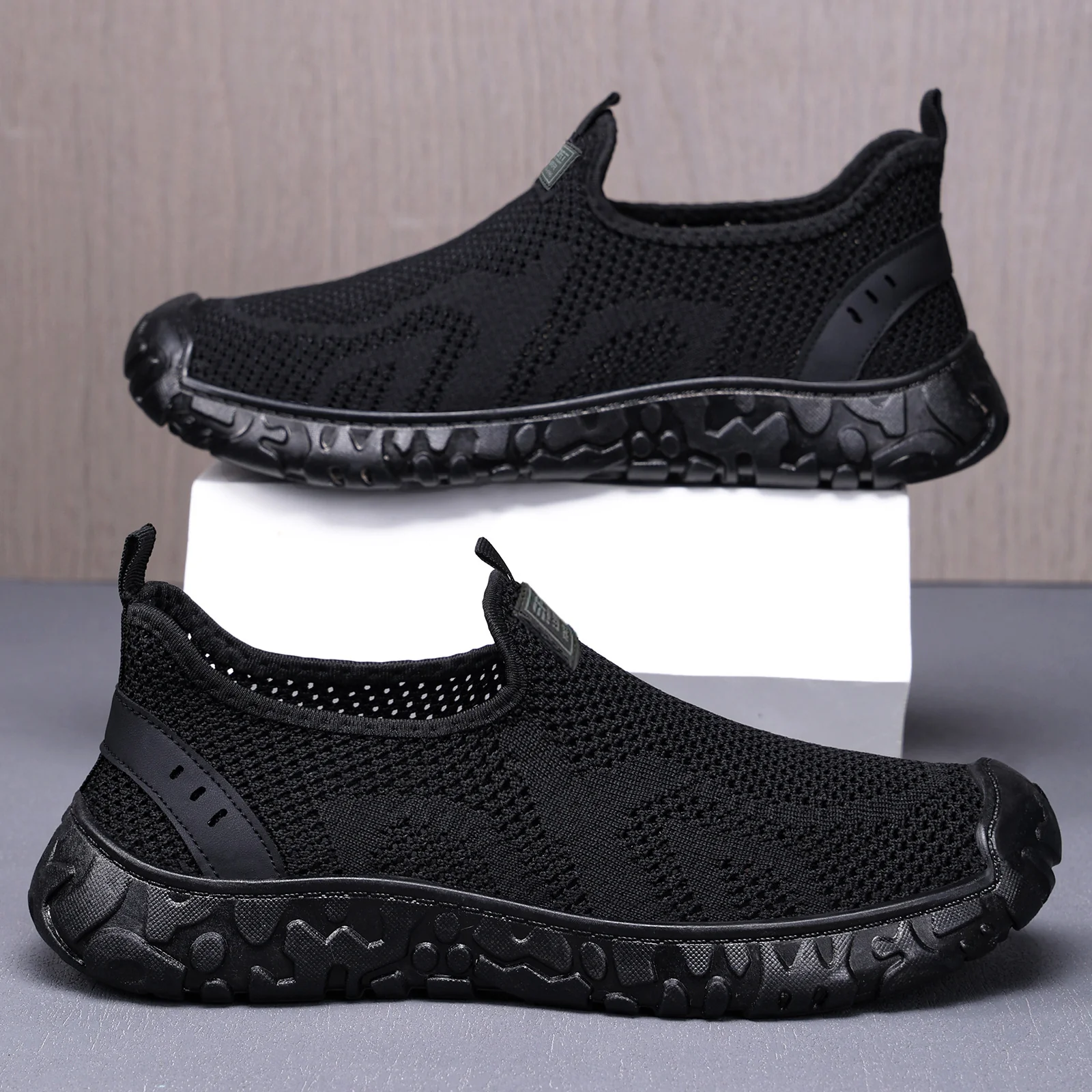Damen Bequeme Slip-On Freizeitschuhe mit atmungsaktivem Mesh-Obermaterial Heidi Mode