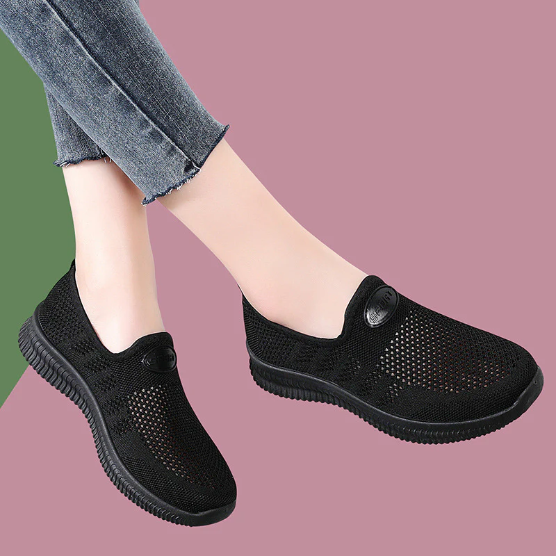 Damen Bequeme Slip-On Freizeitschuhe mit atmungsaktivem Obermaterial Heidi Mode - Image 2
