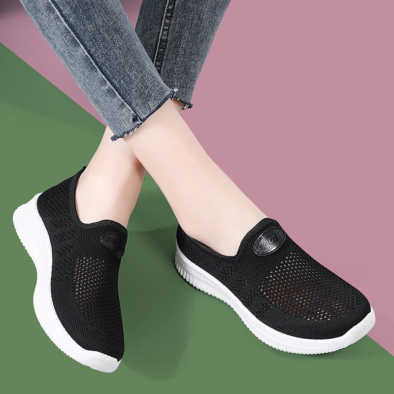 Damen Bequeme Slip-On Freizeitschuhe mit atmungsaktivem Obermaterial Heidi Mode - Image 8