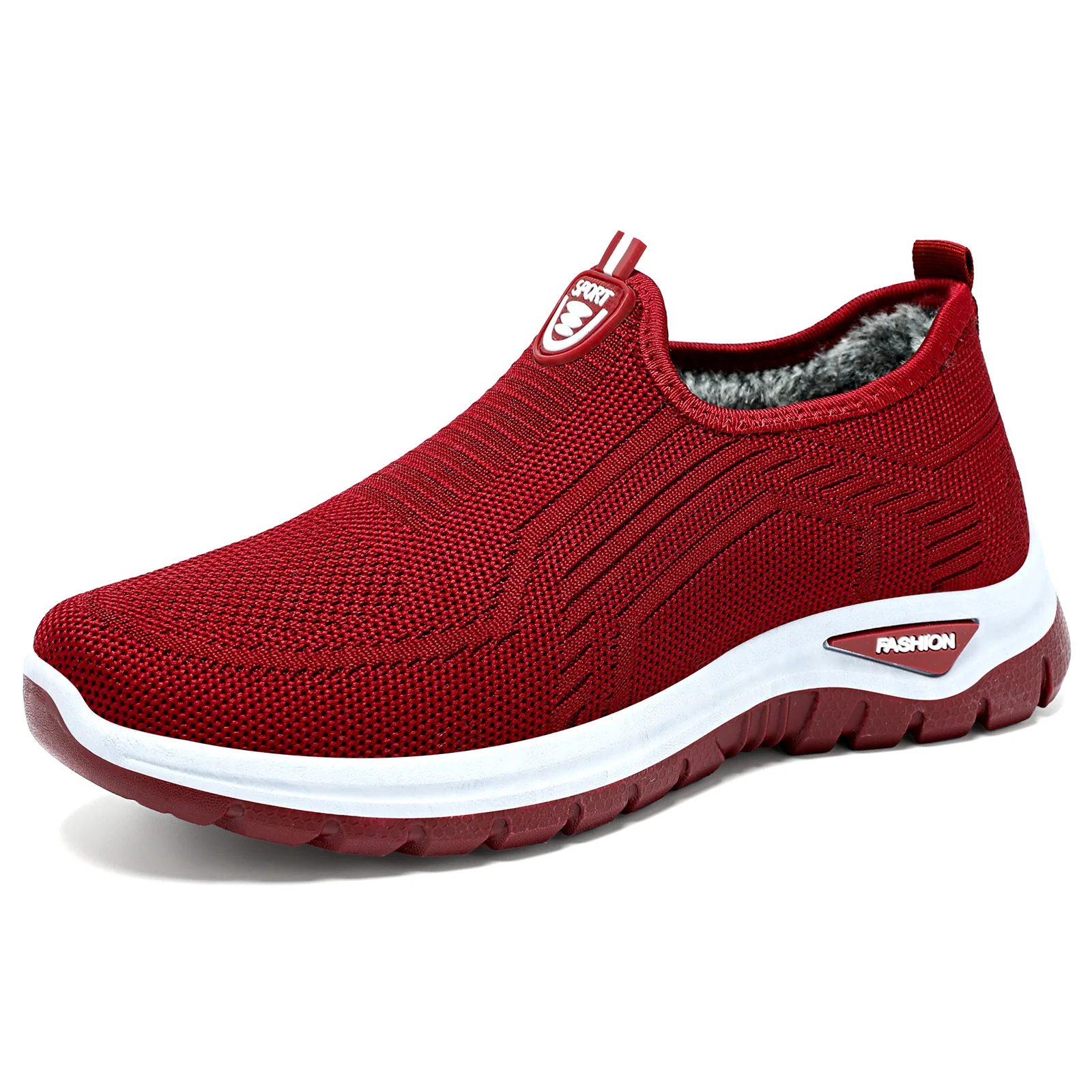 Damen Bequeme Slip-On Freizeitschuhe mit atmungsaktivem Strickdesign Heidi Mode - Image 5
