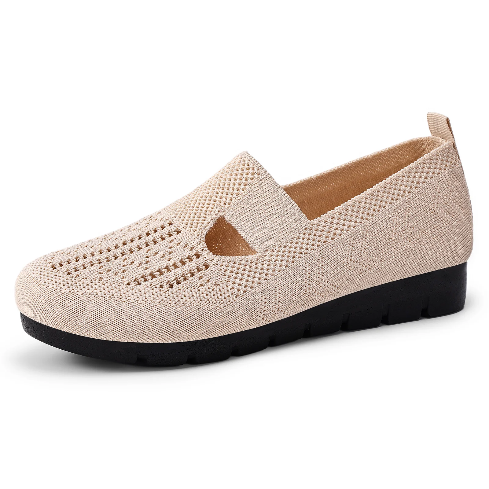Damen Bequeme Slip-On Freizeitschuhe mit atmungsaktivem Strickdesign Heidi Mode - Image 6