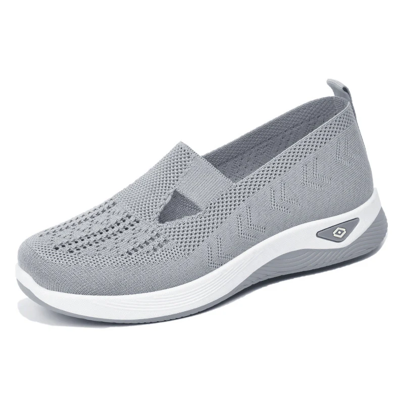 Damen Bequeme Slip-On Freizeitschuhe mit atmungsaktivem Strickoberteil Heidi Mode - Image 12