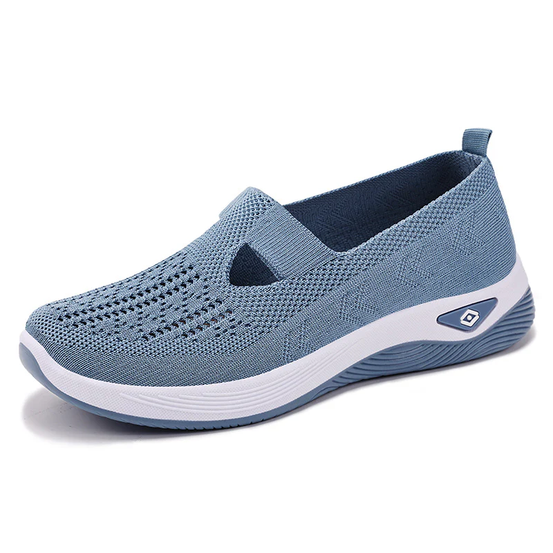 Damen Bequeme Slip-On Freizeitschuhe mit atmungsaktivem Strickoberteil Heidi Mode - Image 13