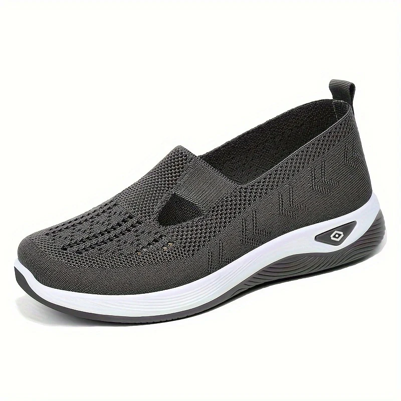 Damen Bequeme Slip-On Freizeitschuhe mit atmungsaktivem Strickoberteil Heidi Mode - Image 14