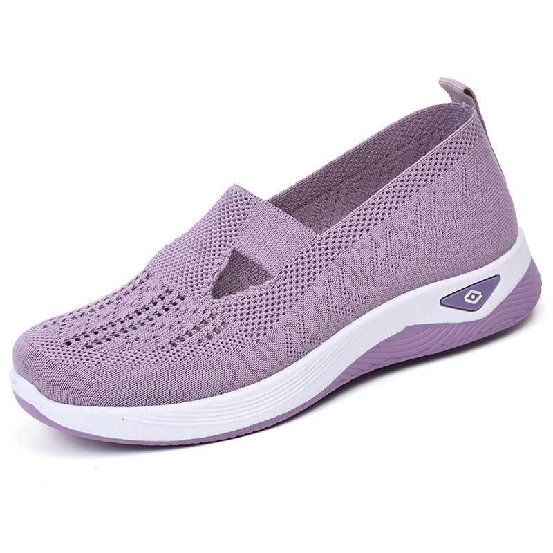 Damen Bequeme Slip-On Freizeitschuhe mit atmungsaktivem Strickoberteil Heidi Mode - Image 15