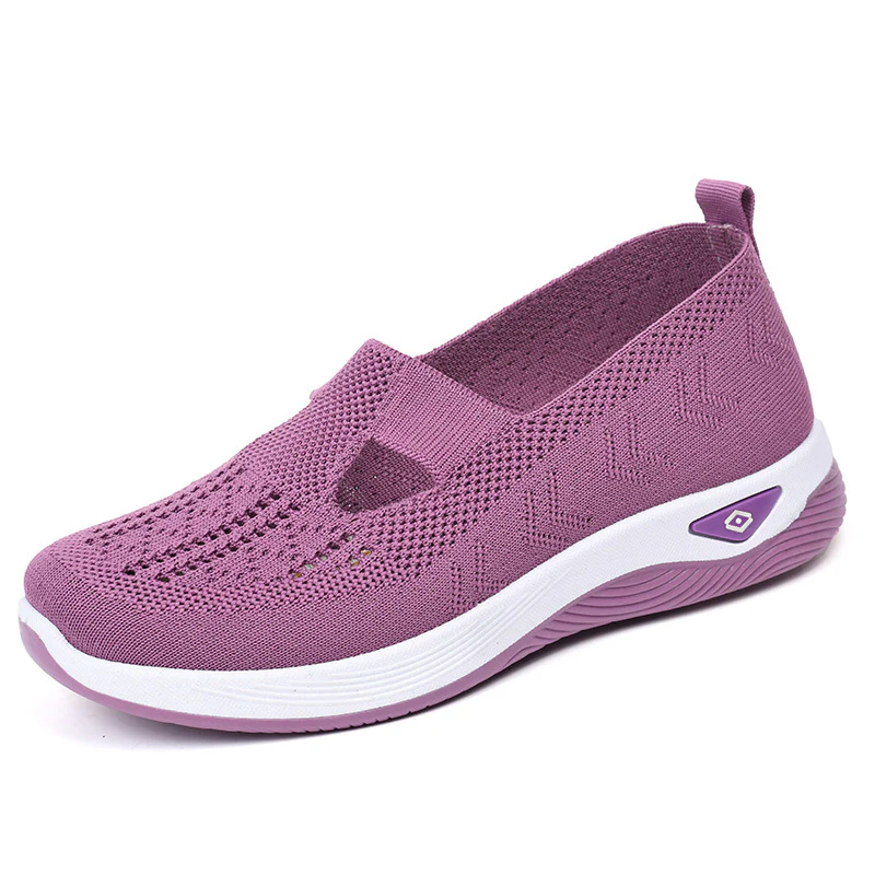 Damen Bequeme Slip-On Freizeitschuhe mit atmungsaktivem Strickoberteil Heidi Mode - Image 17