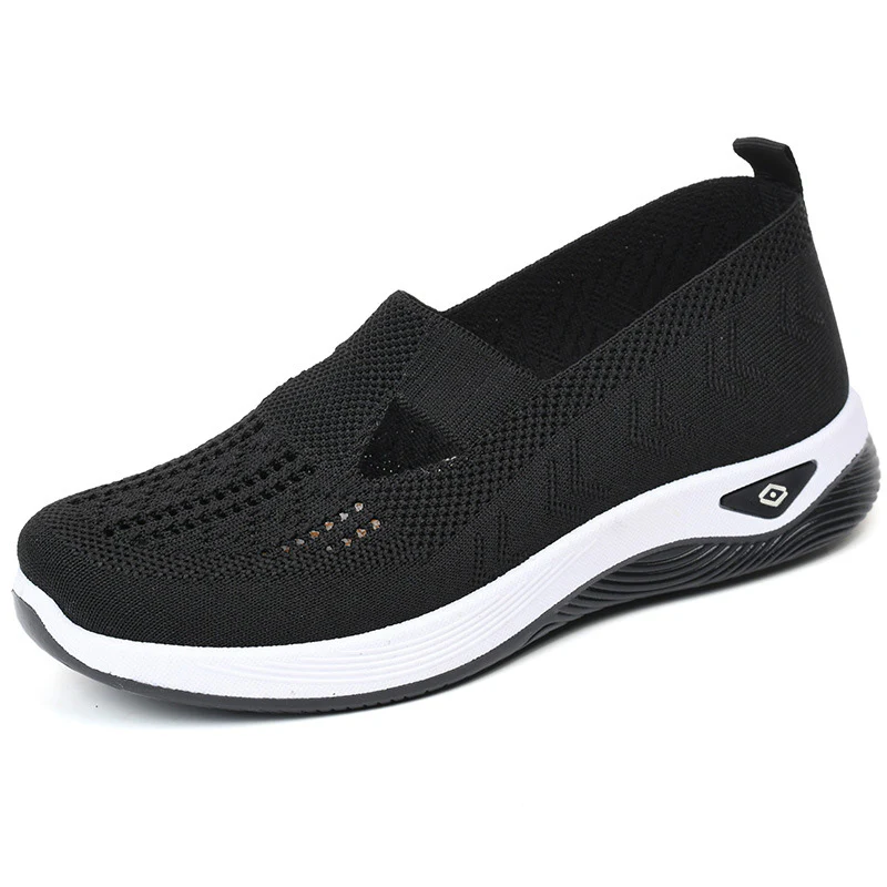 Damen Bequeme Slip-On Freizeitschuhe mit atmungsaktivem Strickoberteil Heidi Mode - Image 8