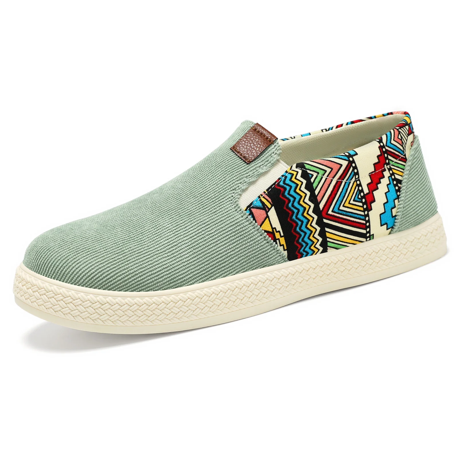 Damen Bequeme Slip-On Freizeitschuhe mit buntem Ethno-Muster Heidi Mode - Image 5