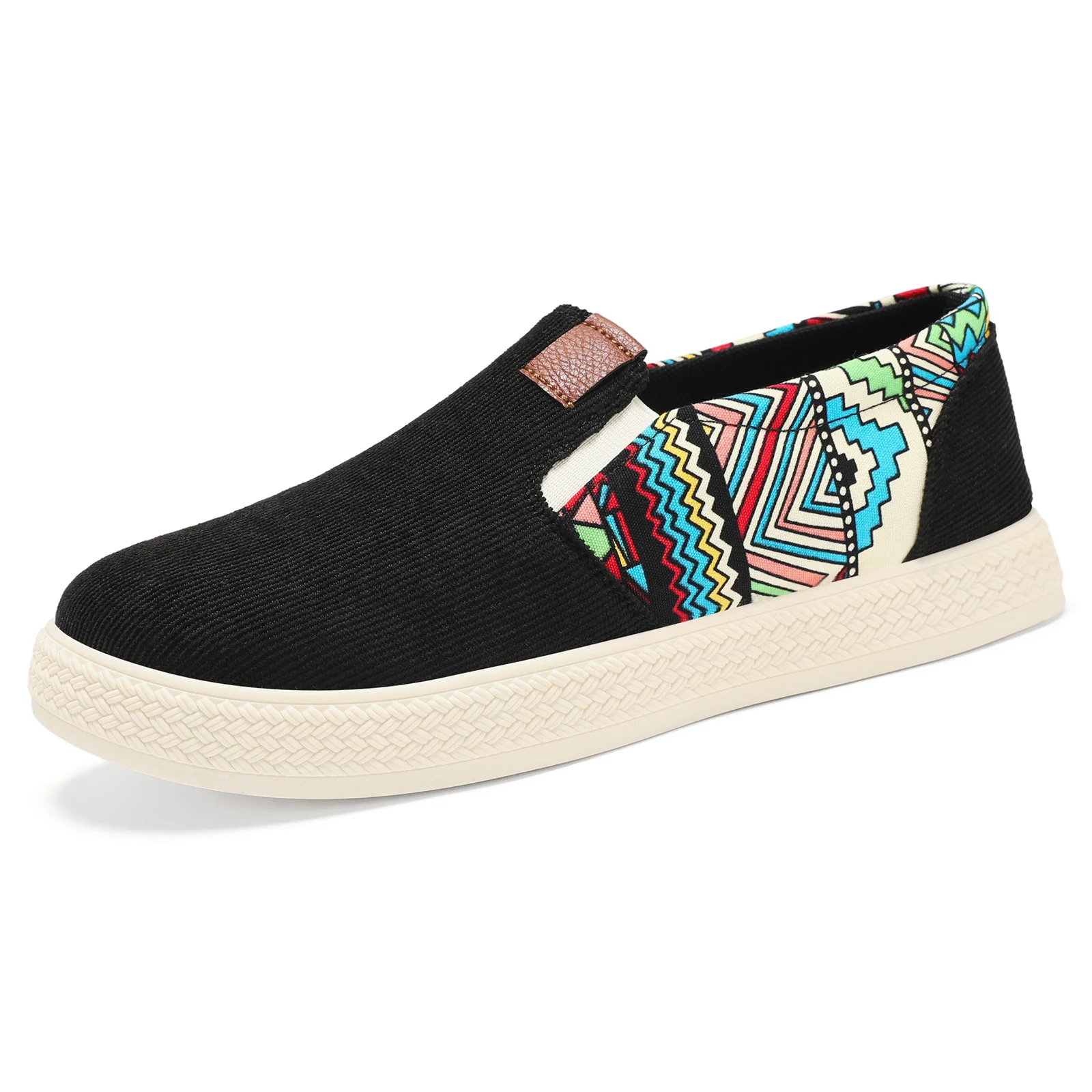 Damen Bequeme Slip-On Freizeitschuhe mit buntem Ethno-Muster Heidi Mode - Image 6