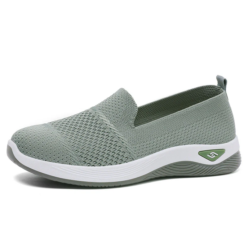 Damen Bequeme Slip-On Freizeitschuhe mit luftdurchlässigem Strickoberteil Heidi Mode - Image 11