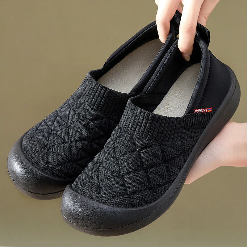 Damen Bequeme Slip-On Freizeitschuhe mit strukturiertem Obermaterial Heidi Mode - Image 2