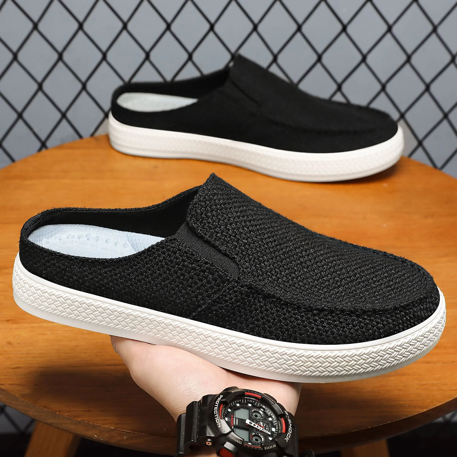 Damen Bequeme Slip-On Hausschuhe mit elastischem Einstiegsdesign Heidi Mode - Image 2