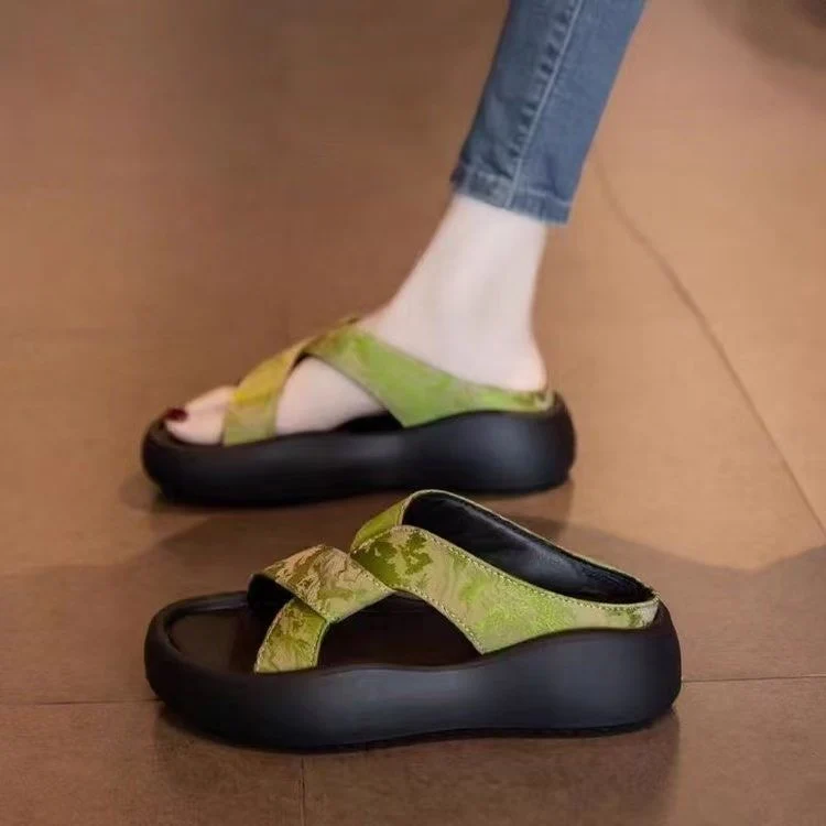 Damen Bequeme Slip-On Sandalen mit modischem Querriemen und rutschfester Sohle Heidi Mode - Image 6