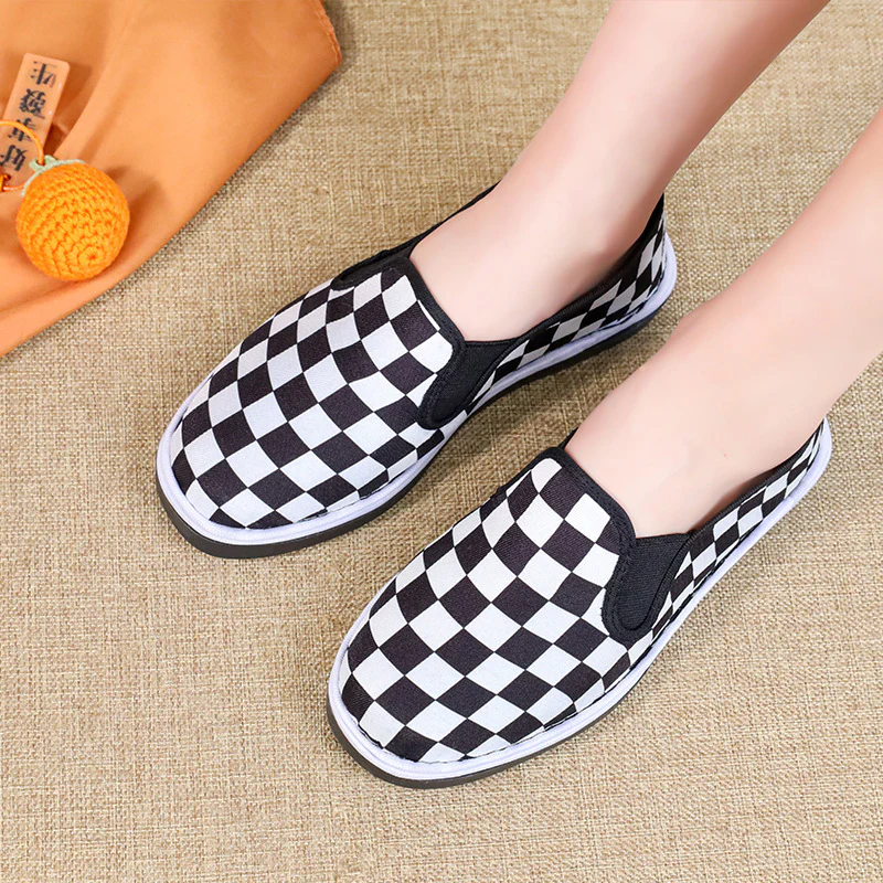 Damen Bequeme Slip-On Schuhe mit kariertem Design Heidi Mode - Image 2