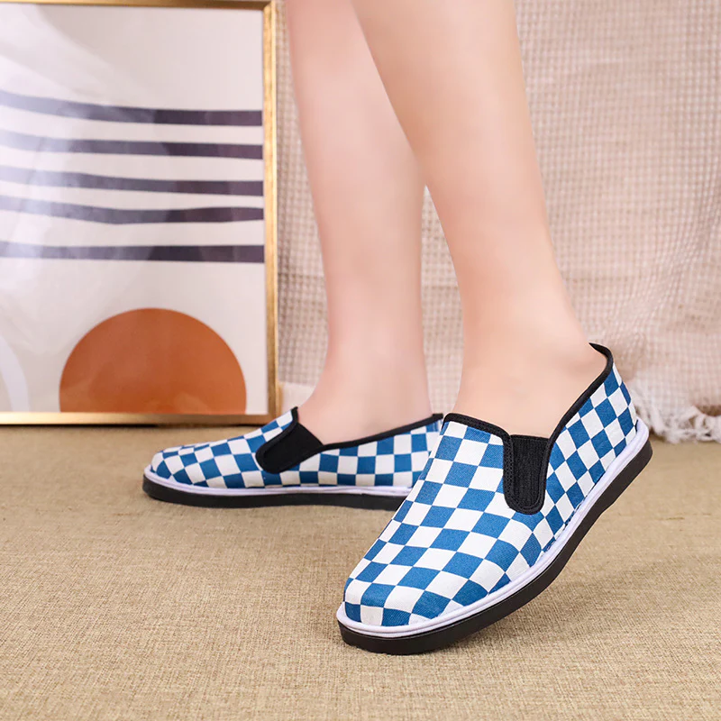 Damen Bequeme Slip-On Schuhe mit kariertem Design Heidi Mode - Image 8