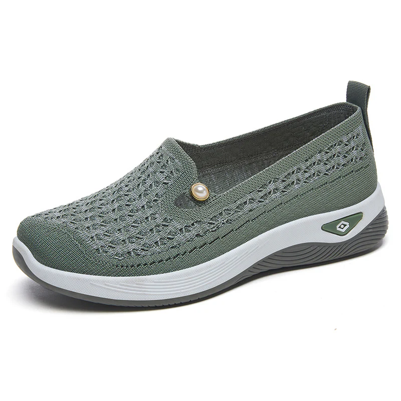 Damen Bequeme Slip-On Schuhe mit luftiger Strickoberfläche Heidi Mode - Image 5