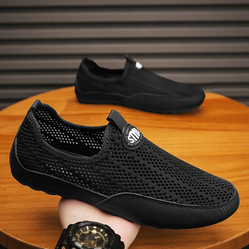 Damen Bequeme Slip-On Sneakers mit atmungsaktivem Mesh-Obermaterial Heidi Mode - Image 3