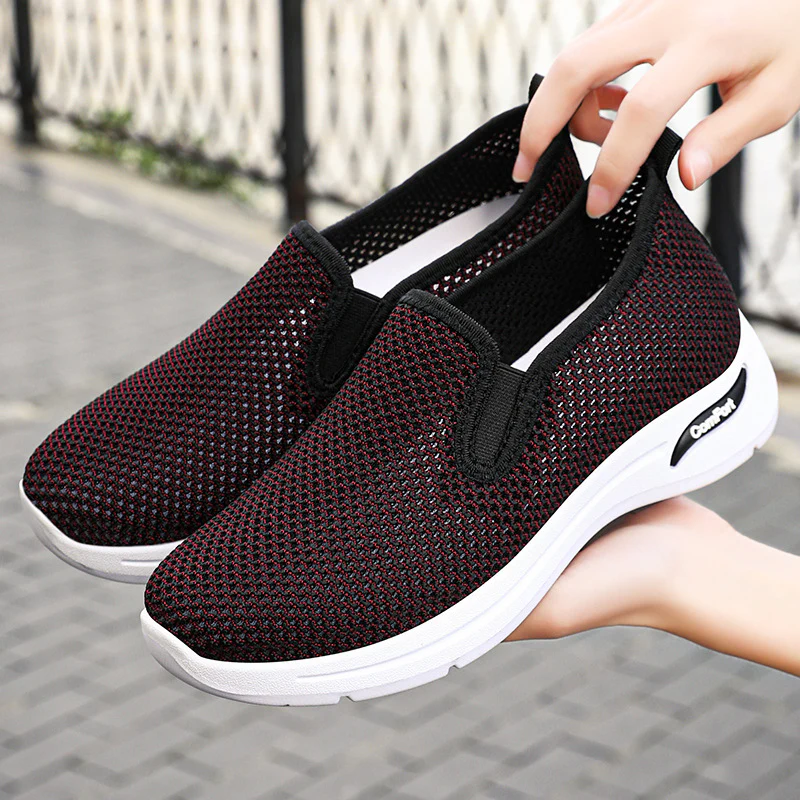 Damen Bequeme Slip-On Sneakers mit atmungsaktivem Obermaterial Heidi Mode - Image 3