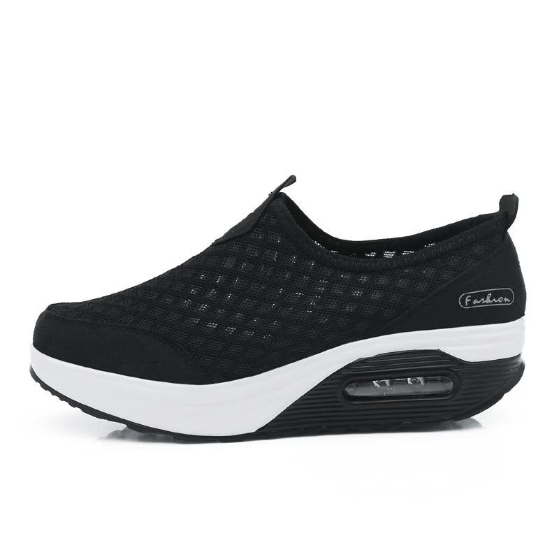 Damen Bequeme Slip-On Sneakers mit atmungsaktivem Obermaterial und dämpfendem Fußbett Heidi Mode