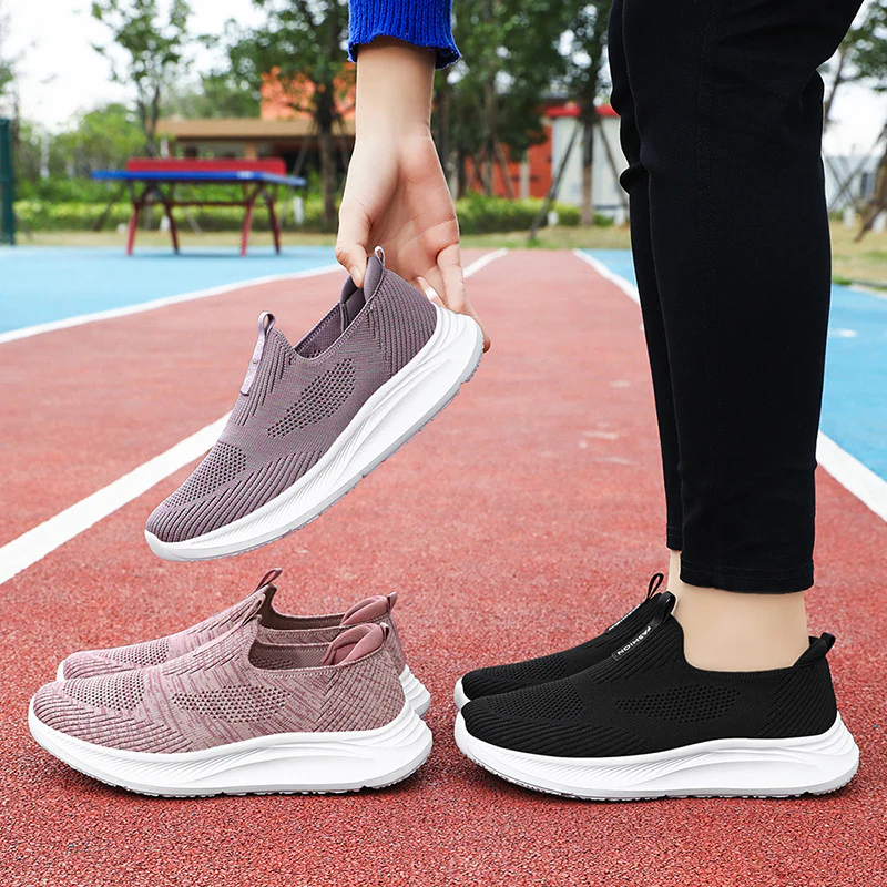 Damen Bequeme Slip-On Sneakers mit atmungsaktivem Obermaterial und dämpfender Sohle Heidi Mode - Image 2