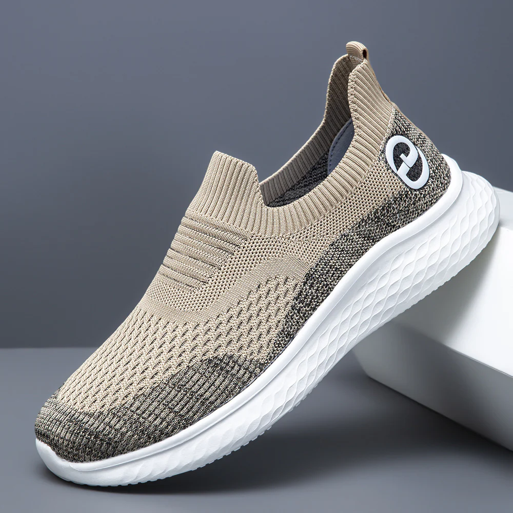 Damen Bequeme Slip-On Sneakers mit atmungsaktivem Strickmaterial und rutschfester Sohle Heidi Mode - Image 3