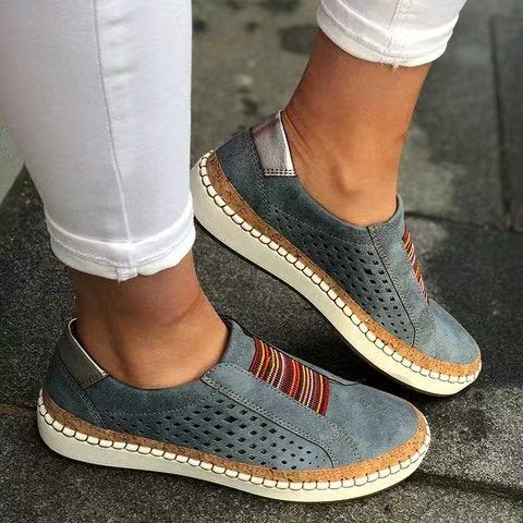 Damen bequeme Slip-On Sneakers mit atmungsaktiver Oberflächenstruktur Heidi Mode - Image 2