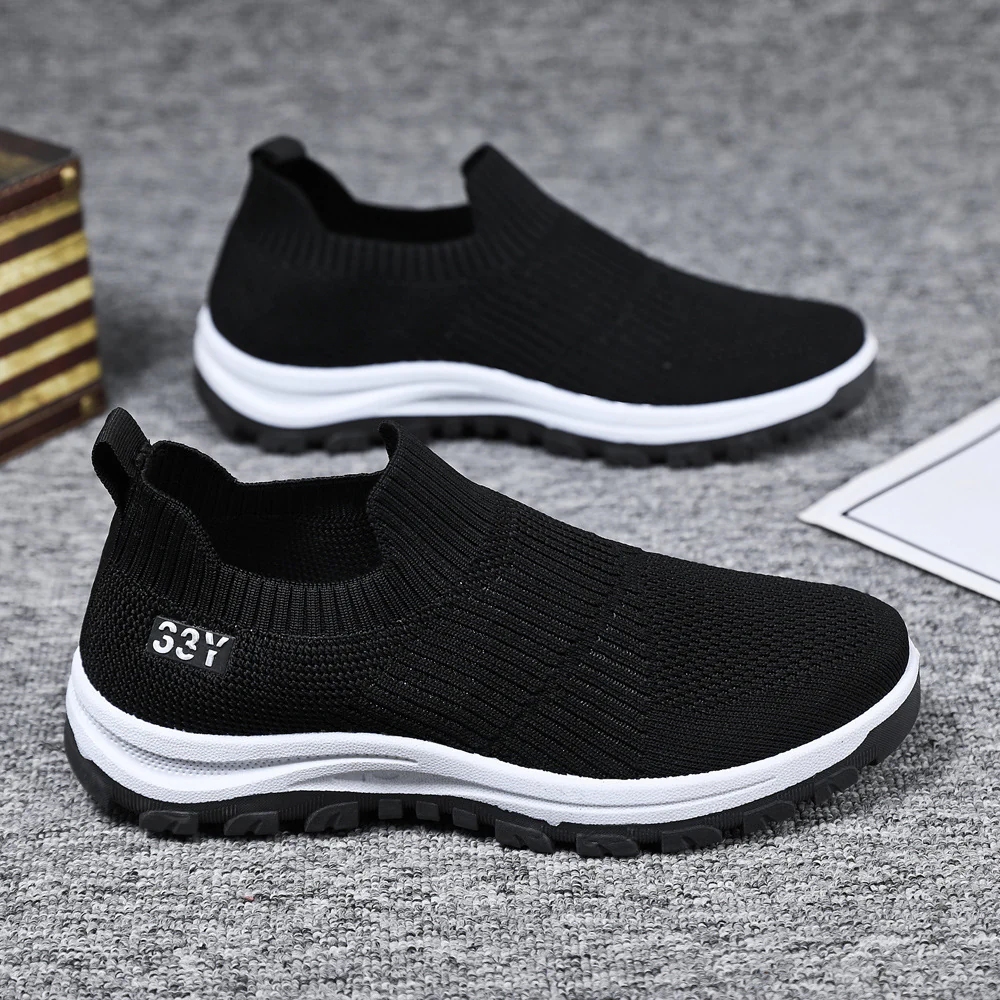 Damen Bequeme Slip-On Sneakers mit elastischem Strickoberteil und rutschfester Sohle Heidi Mode - Image 2