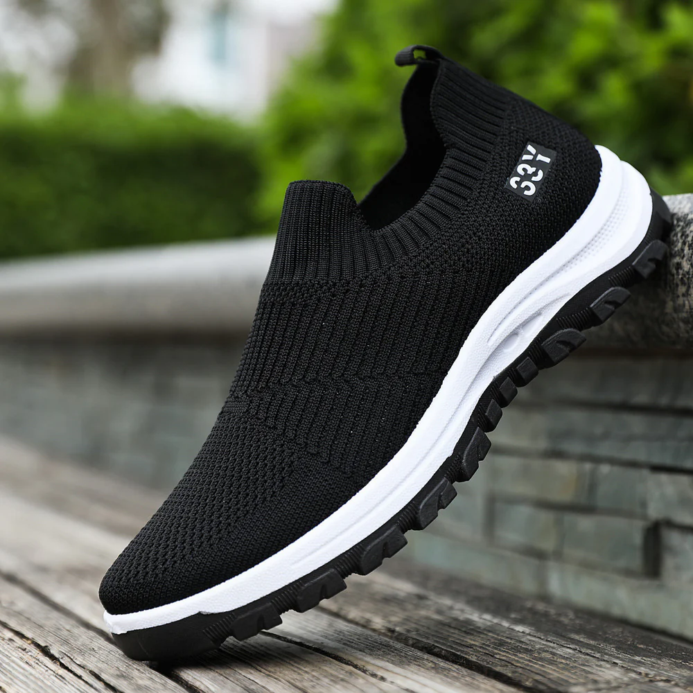 Damen Bequeme Slip-On Sneakers mit elastischem Strickoberteil und rutschfester Sohle Heidi Mode - Image 3