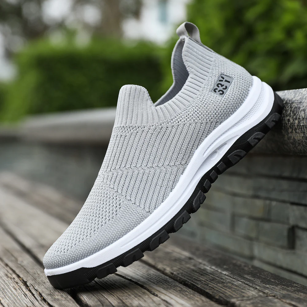 Damen Bequeme Slip-On Sneakers mit elastischem Strickoberteil und rutschfester Sohle Heidi Mode - Image 4