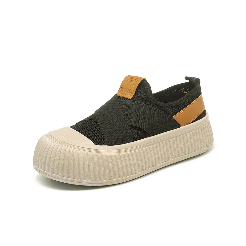 Damen Bequeme Slip-On Sneakers mit flexiblem Strickoberteil Heidi Mode - Image 5