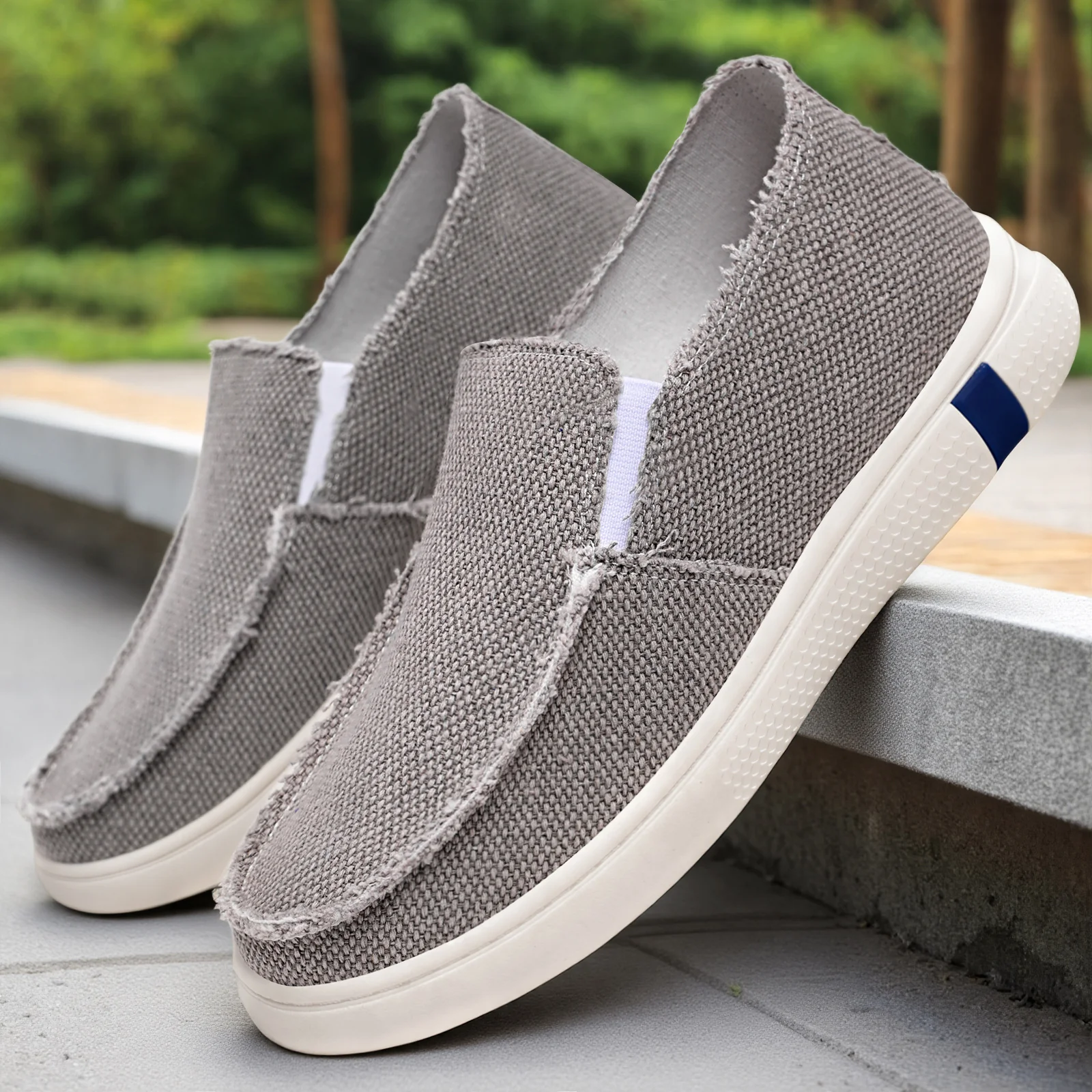 Damen Bequeme Slip-On Sneakers mit modischem Denim-Design Heidi Mode - Image 3